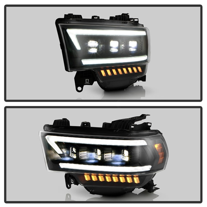 Spyder 19-22 Dodge Ram 2500/3500 (Halogen Model Only) Proj. Headlights (PRO-YD-DR19HDHALAP-SEQ-BK) - 5088604