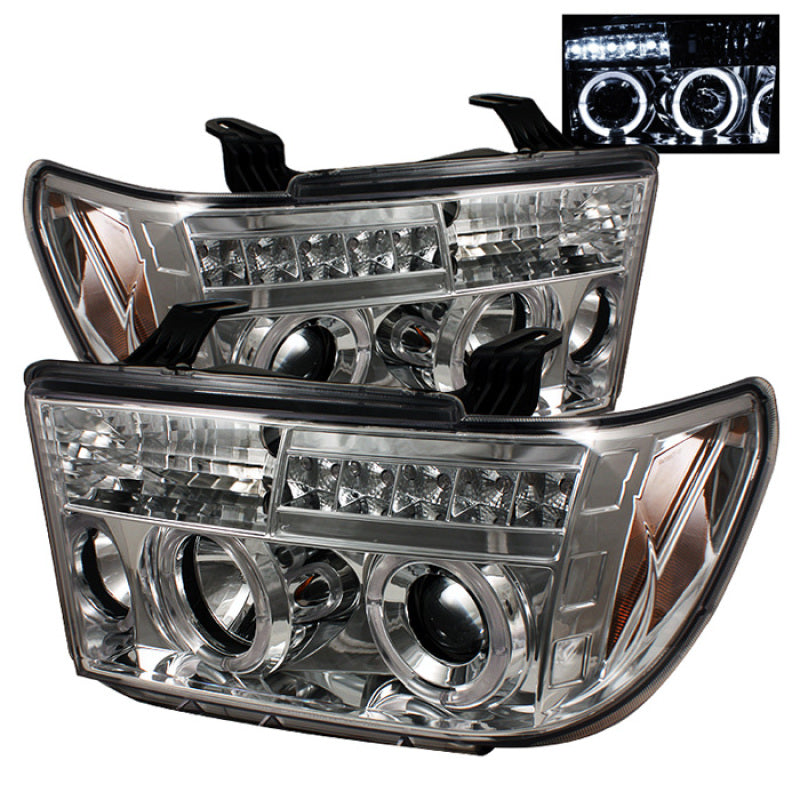 Spyder Toyota Tundra 07-13 Projector Headlights LED Halo LED Chrm PRO-YD-TTU07-HL-C - 5012036