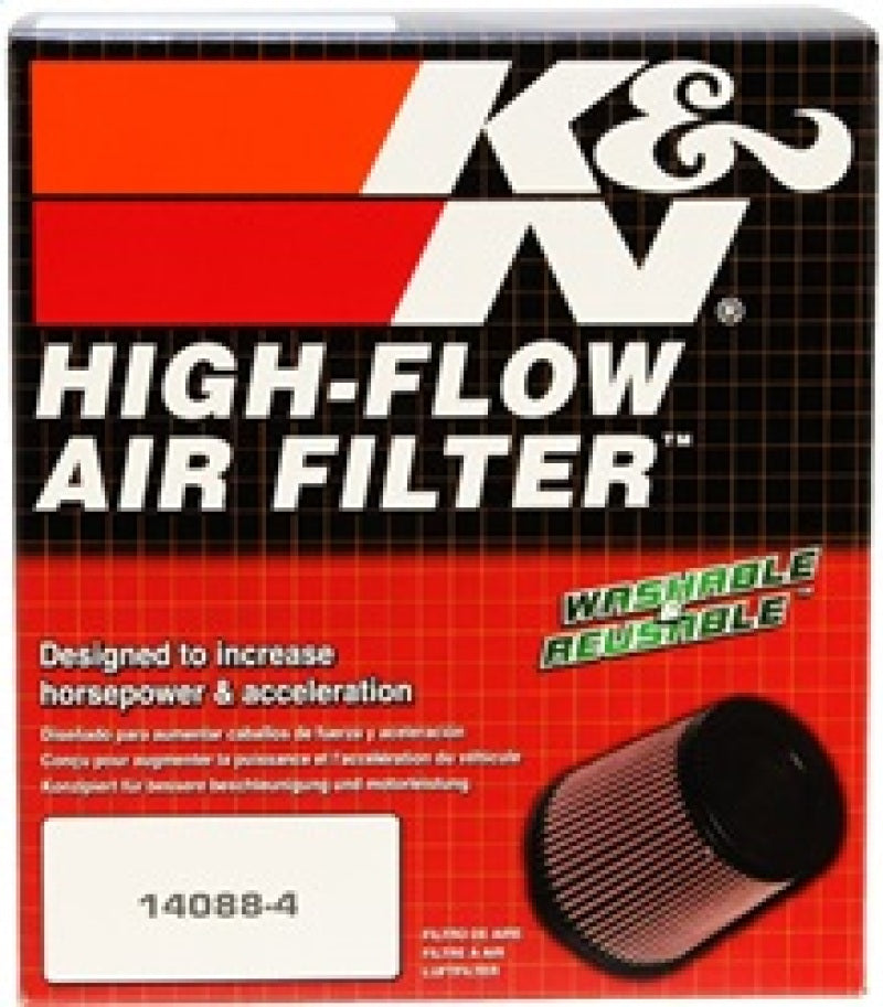 K&N Round Tapered Universal Air Filter 4in Flange ID x 5.375 Base OD x 4in Top OD x 6.5in H - RP-4980