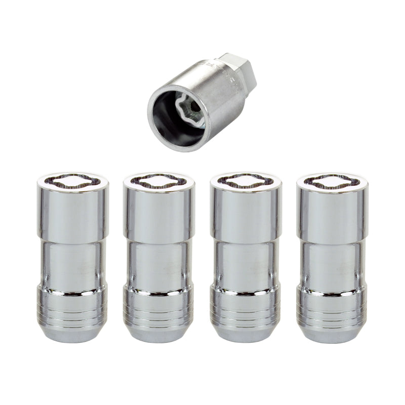 McGard Wheel Lock Nut Set - 4pk. (Cone Seat) M14X1.5 / 21mm &amp; 22mm Dual Hex / 1.965in. L - Chrome - 24210