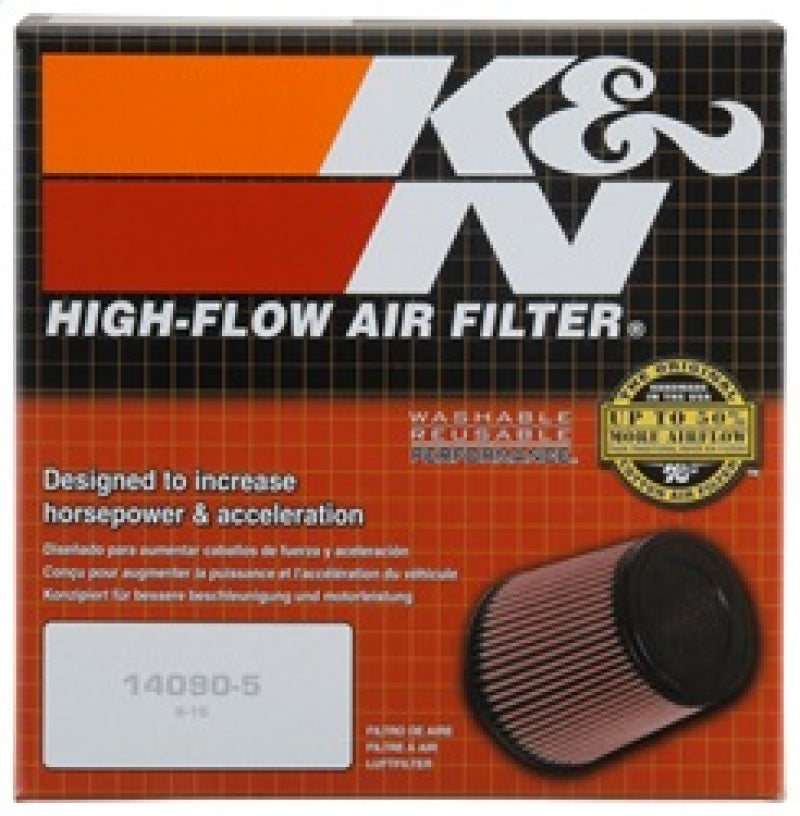 K&N Filter Universal Rubber Filter 3 Inch Flange 6 inch Base 4 inch Top 5 inch Height - RU-3580