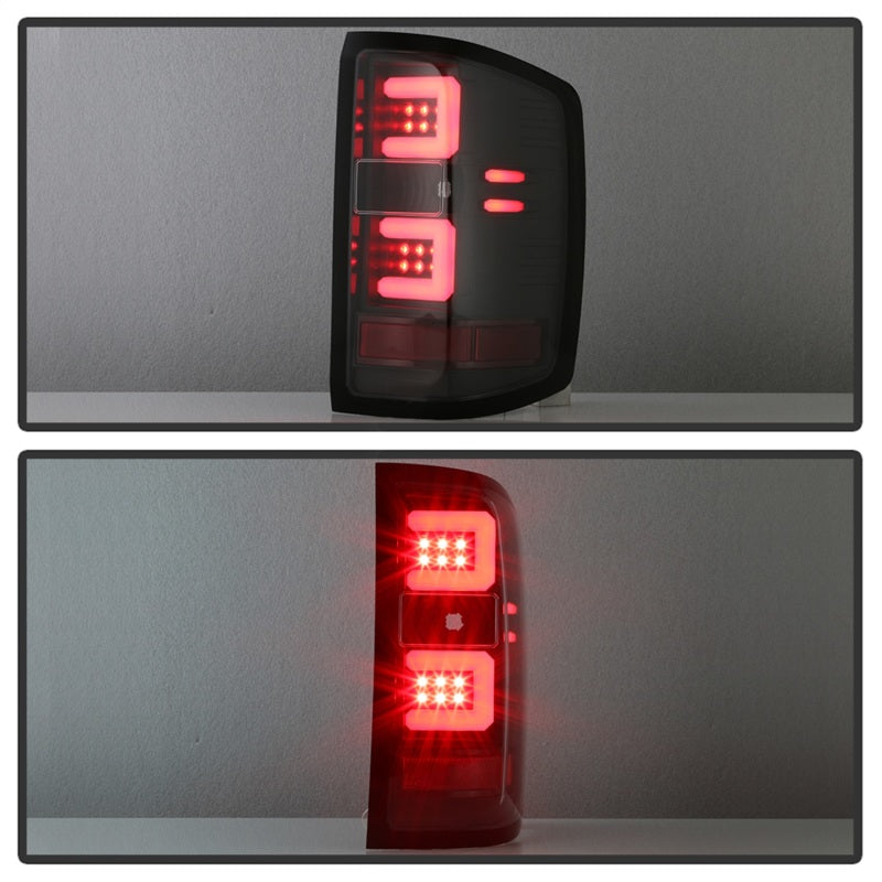 Spyder Chevy 1500 14-16 Light Bar LED Tail Lights All Blk ALT-YD-CS14-LBLED-BKV2 - 5085856