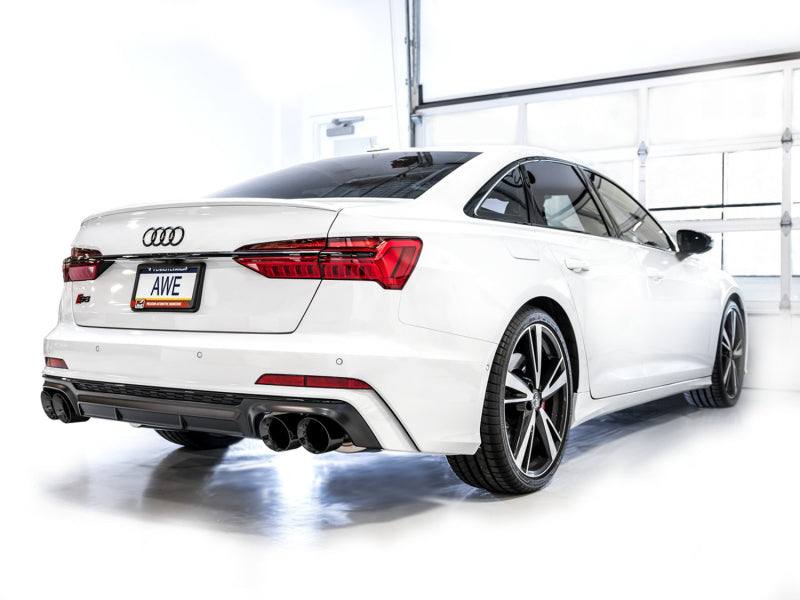AWE Tuning 19-23 Audi C8 S6/S7 2.9T V6 AWD Touring Edition Exhaust - Diamond Black Tips - 3015-43107