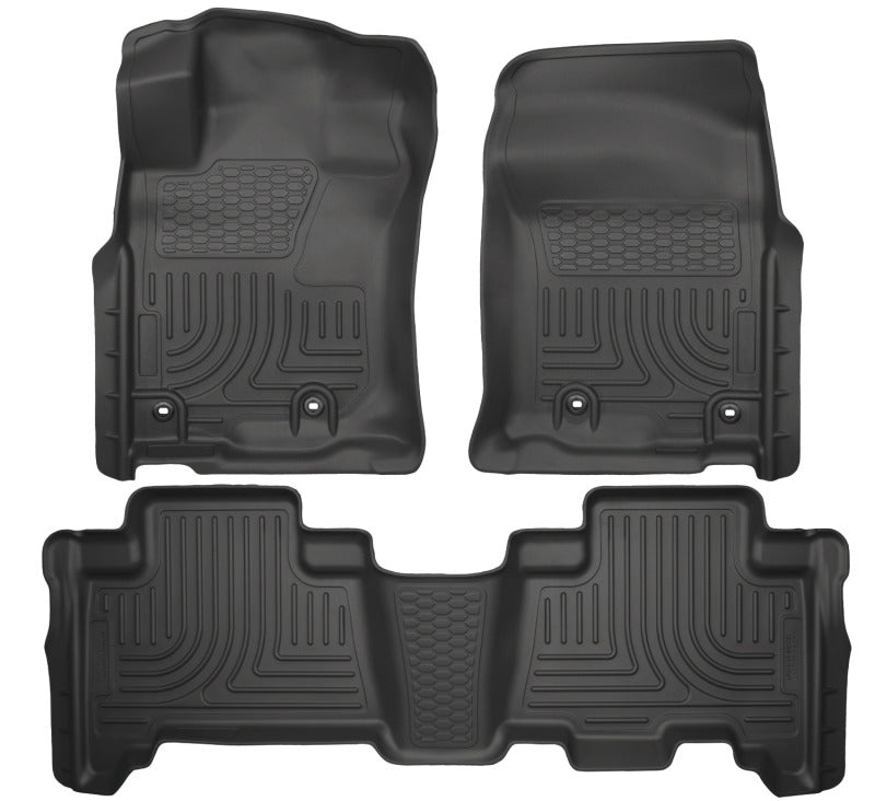 Husky Liners 13-24 Toyota 4Runner WeatherBeater Black Front &amp; 2nd Seat Floor Liners - 99571