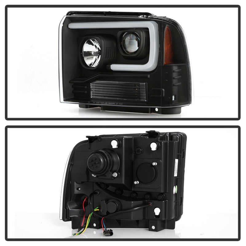 Spyder 05-07 Ford F250/350/450 Super Duty Projector LED Black PRO-YD-FS05V2PL-BK - 5087911