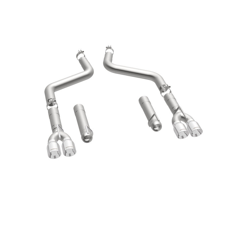 MagnaFlow Axle-Back, SS, 3in, Quad Split Rear 3.5 Tips 2015 Dodge Challenger incl SRT Hellcat - 19206