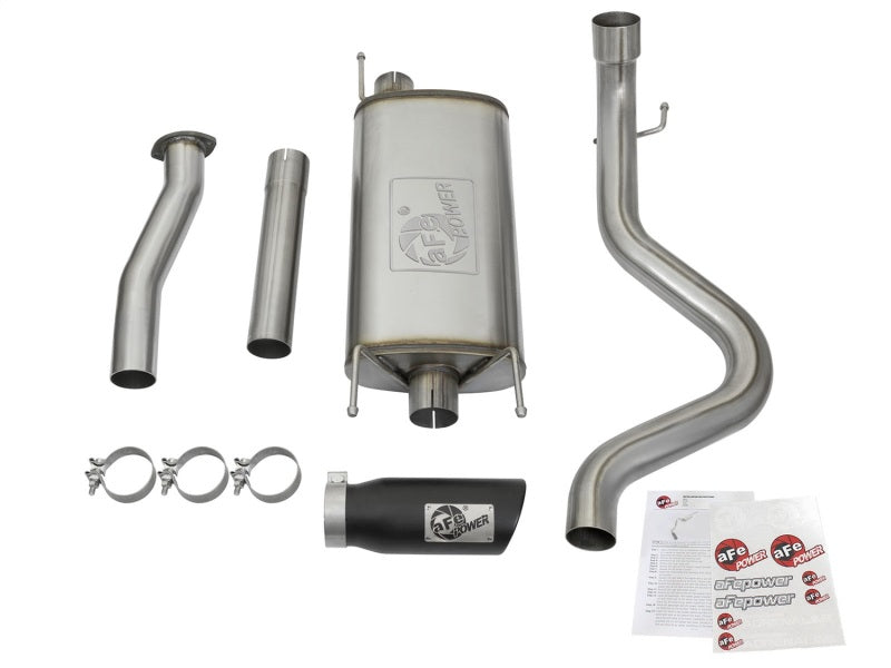 aFe MACHForce XP Cat-Back SS w/Black Tips 16 Toyota Tacoma V6-3.5L - 49-46026-B