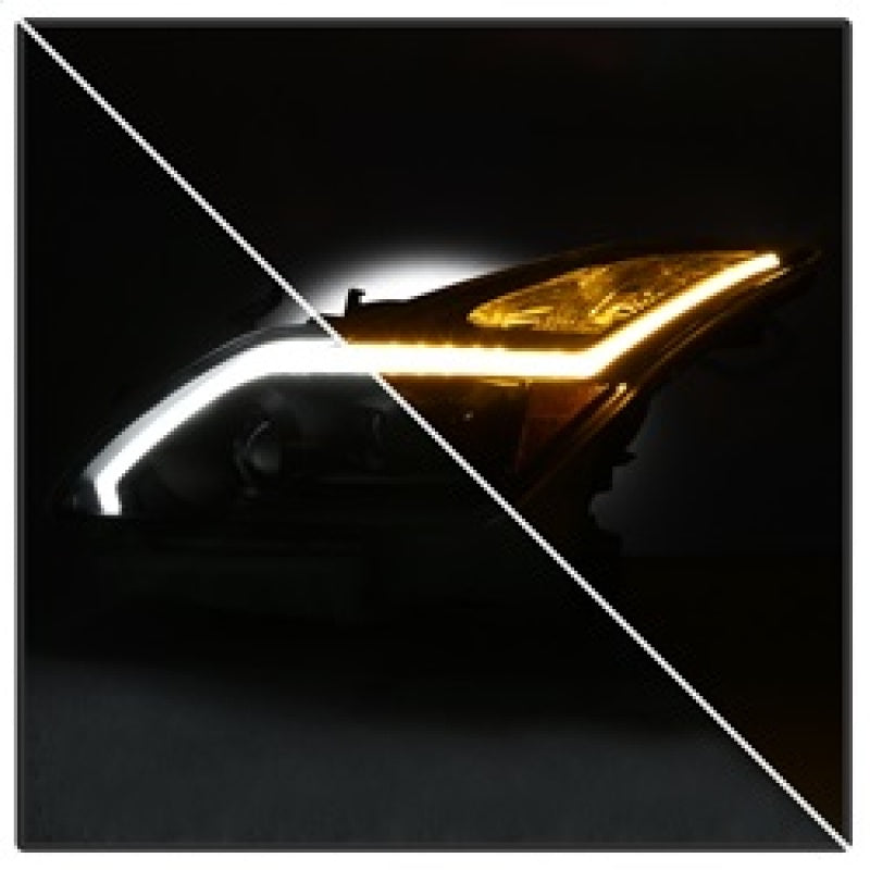 xTune Infiniti G37 Coupe (non-AFS) 08-15 Projector Headlights - Black PRO-JH-IG3708-2D-LB-BK - 9039331