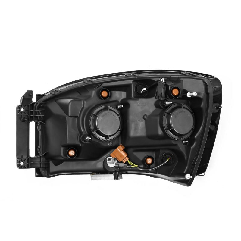 AlphaRex 06-08 Dodge Ram 1500HD NOVA LED ProjHeadlights Plank Style Blk w/Seq Signal/DRL/Amber LED - 880536