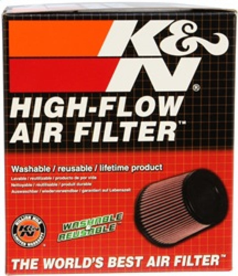 K&N Universal Rubber Filter-Round Tapered 2.5in Flange ID x 6in Base OD x 5in Top OD x 5in Height - RU-5174