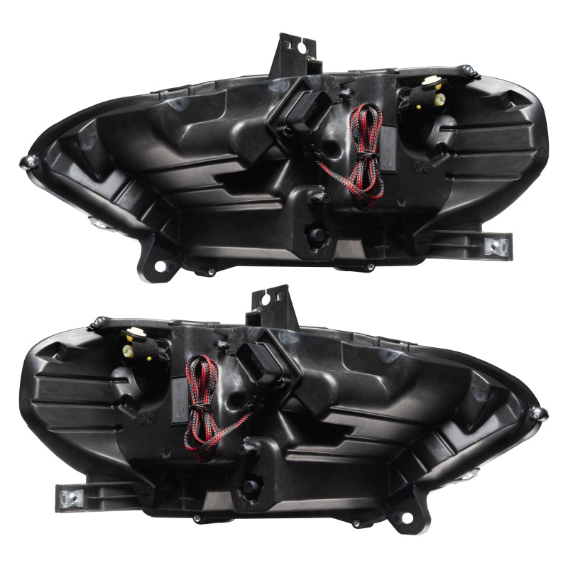 Oracle Lighting 18-23 Ford Mustang Dynamic ColorSHIFT LED Headlights - Black Series - 8204-332