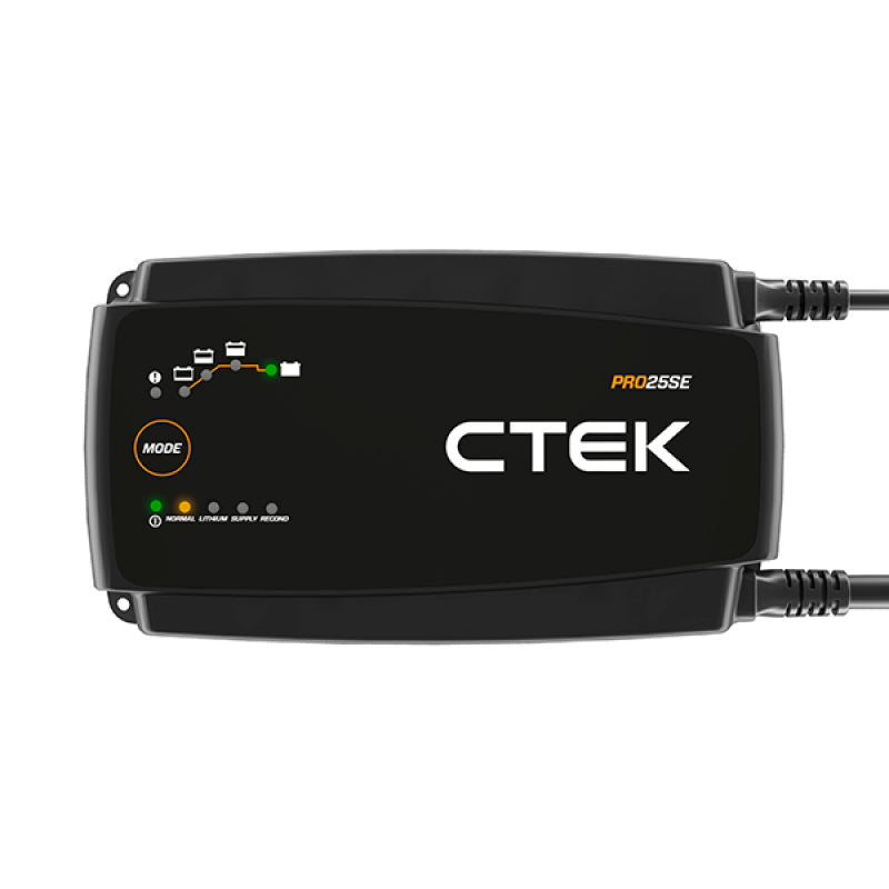 CTEK PRO25SE Battery Charger - 50-60 Hz - 12V - 19.6ft Extended Charging Cable - 40-327