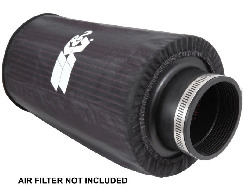 K&N Universal Round Tapered Filter Wrap - Black - 6in Base ID x 4.625in Top ID x 9in Height - RE-0810PK