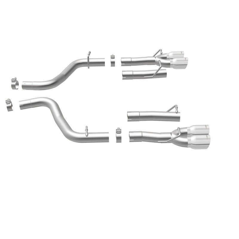 MagnaFlow Axle-Back, SS, 2.5in, Quad Split Rear 3.5in Tip 2015 Dodge Challenger 3.6L V6 - 19218
