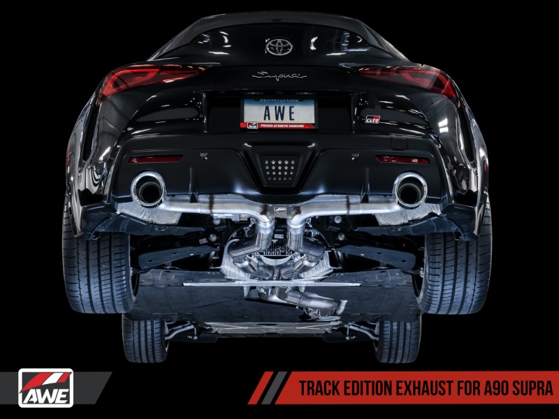 AWE Tuning 2020 Toyota Supra A90 Track Edition Exhaust - 5in Chrome Silver Tips - 3015-32116