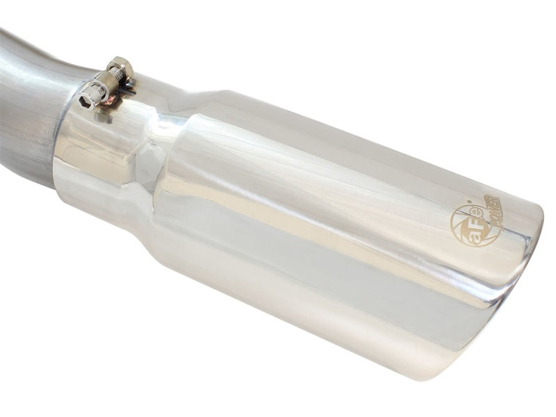 aFe MACHForce XP Exhaust 3in-3.5in SS Single Side Ext CB w/ Polish Tip 99-04 Ford F-250 V8 5.4L/6.8L - 49-43076-P