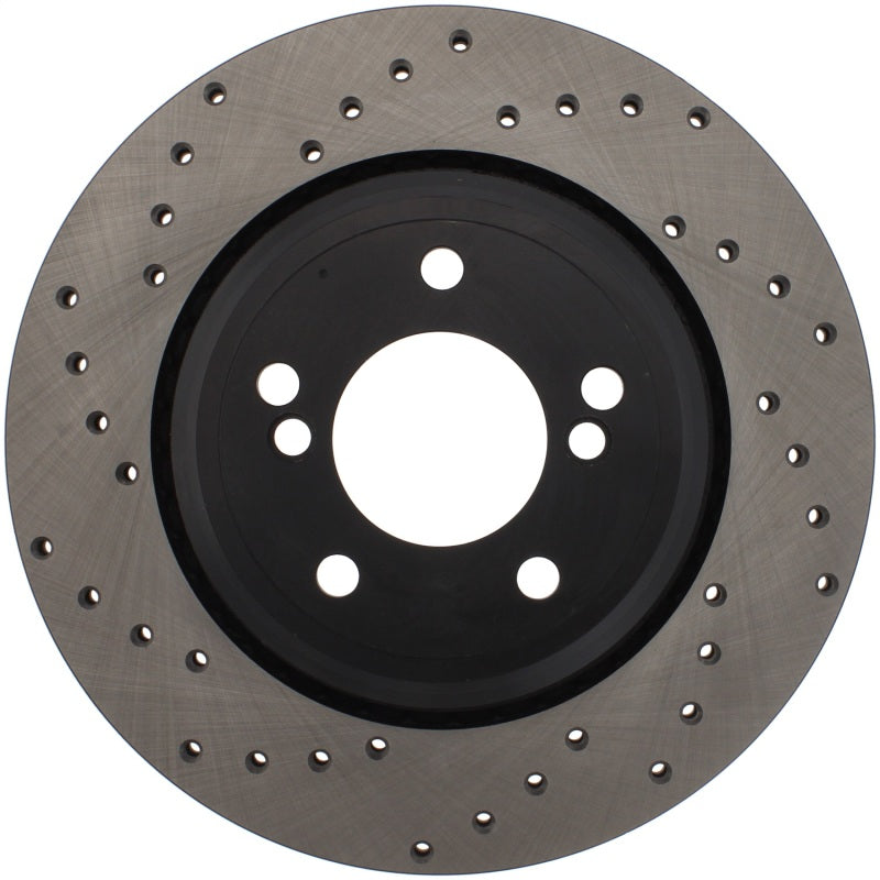 StopTech 01-07 BMW M3 (E46) / 00-04 M5 (E39) Drilled Right Rear Rotor - 128.34054R for 1999-2006 BMW 3 Series - front view