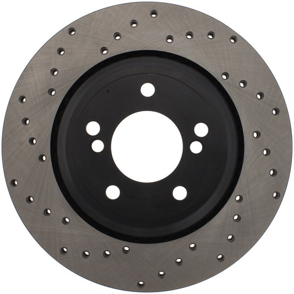 StopTech 01-07 BMW M3 (E46) / 00-04 M5 (E39) Drilled Right Rear Rotor - 128.34054R for 1999-2006 BMW 3 Series - front view