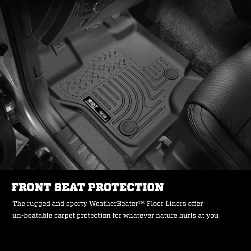 Husky Liners 09-12 Ford F-150 Regular/Super/Super Crew Cab WeatherBeater Black Floor Liners - 18331