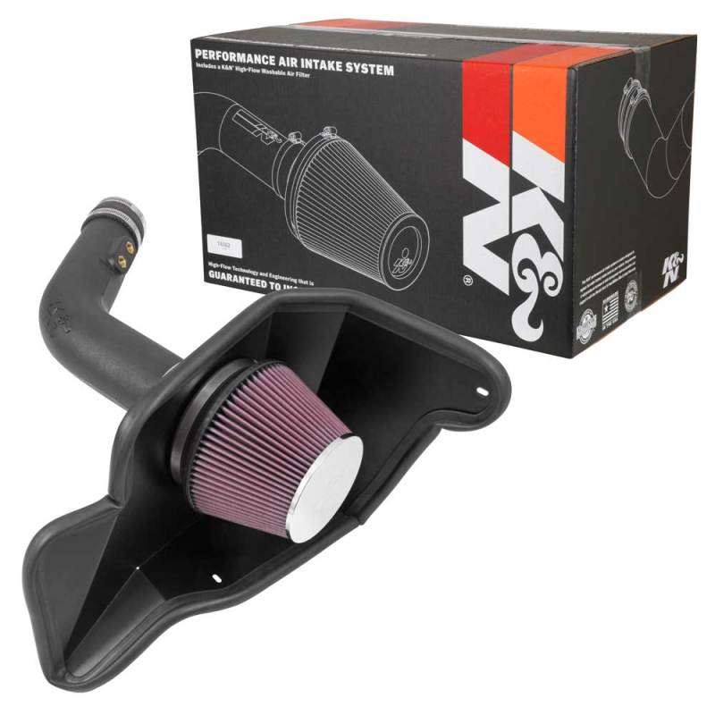 K&amp;N 15-17 Ford Mustang 3.7L V6 F/I Performance Intake Kit - 57-2594