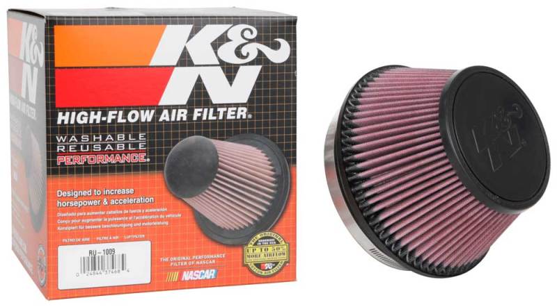 K&N Universal Clamp-On Air Filter 6in FLG / 7-1/2in B / 5-1/8in T / 4in H - RU-1009