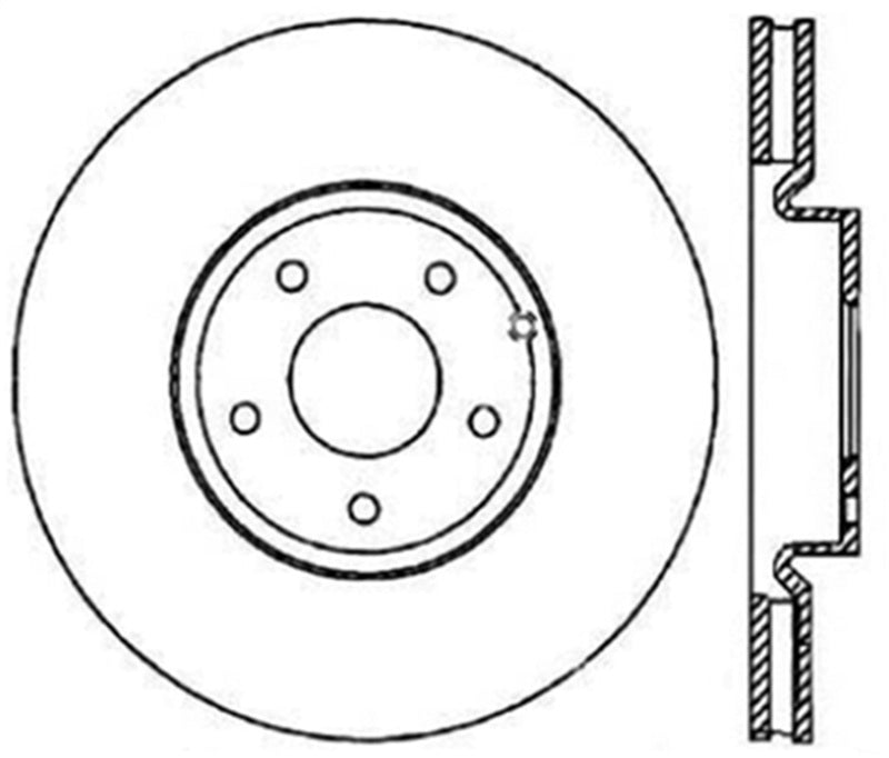 StopTech SportStop 6/02-08 Nissan 350Z / 8/02-04 Infiniti G35 Slotted &amp; Drilled Rear Left Rotor - 127.42079L