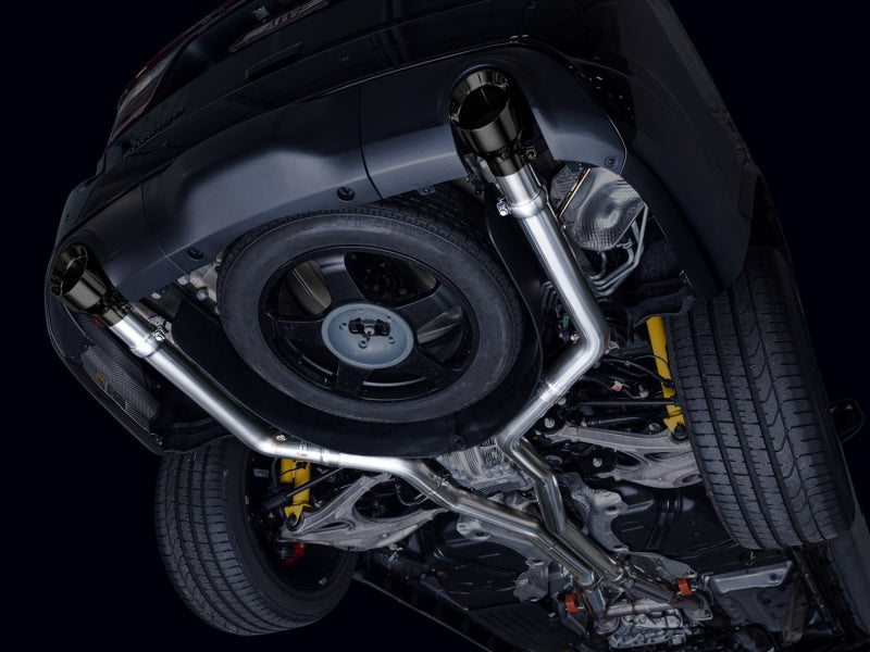 AWE Tuning 18-23 Dodge Durango SRT &amp; Hellcat Track Edition Exhaust - Diamond Black Tips - 3020-33952