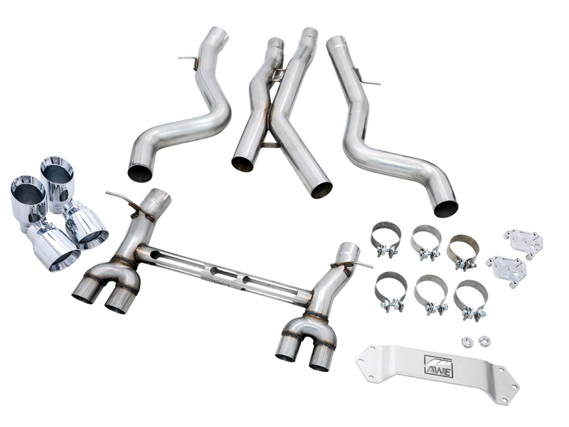 AWE Tuning BMW F8X M3/M4 SwitchPath Catback Exhaust - Diamond Black Tips - 3025-43074