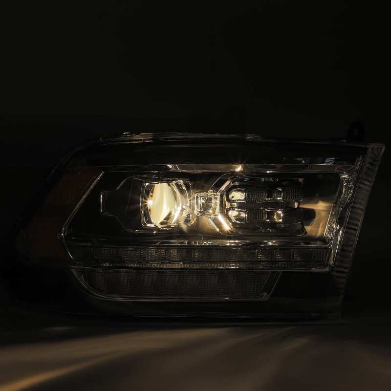 AlphaRex 09-18 Dodge Ram 1500HD PRO-Series Proj Headlights Plank Style Alpha Black w/Seq Signal/DRL - 880524