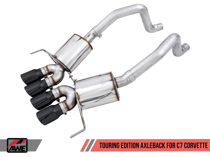 AWE Tuning 14-19 Chevy Corvette C7 Z06/ZR1 Touring Edition Axle-Back Exhaust w/Black Tips - 3015-43143