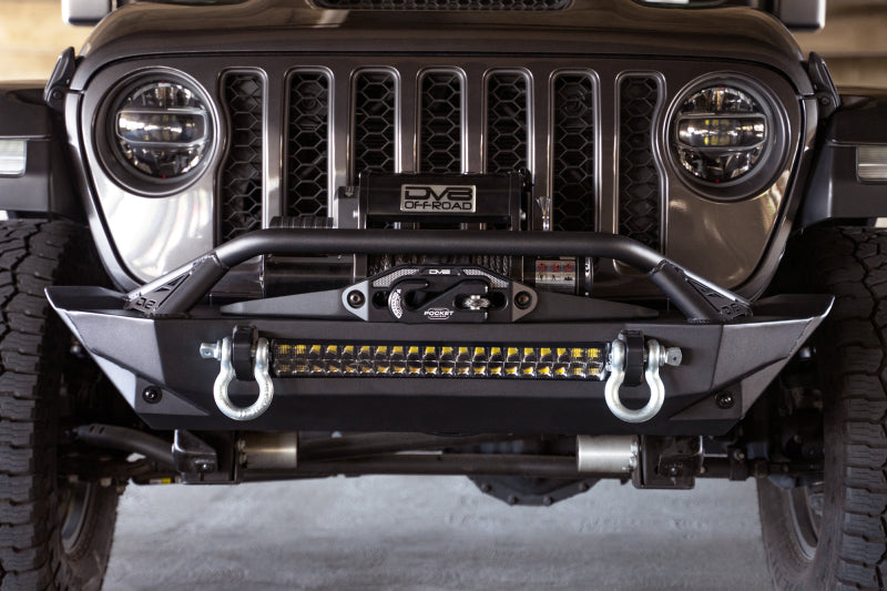 DV8 Offroad 07-23 Jeep Wrangler JK/JL &amp; Gladiator JT FS-1 Series Stubby Front Bumper - FBJL-11