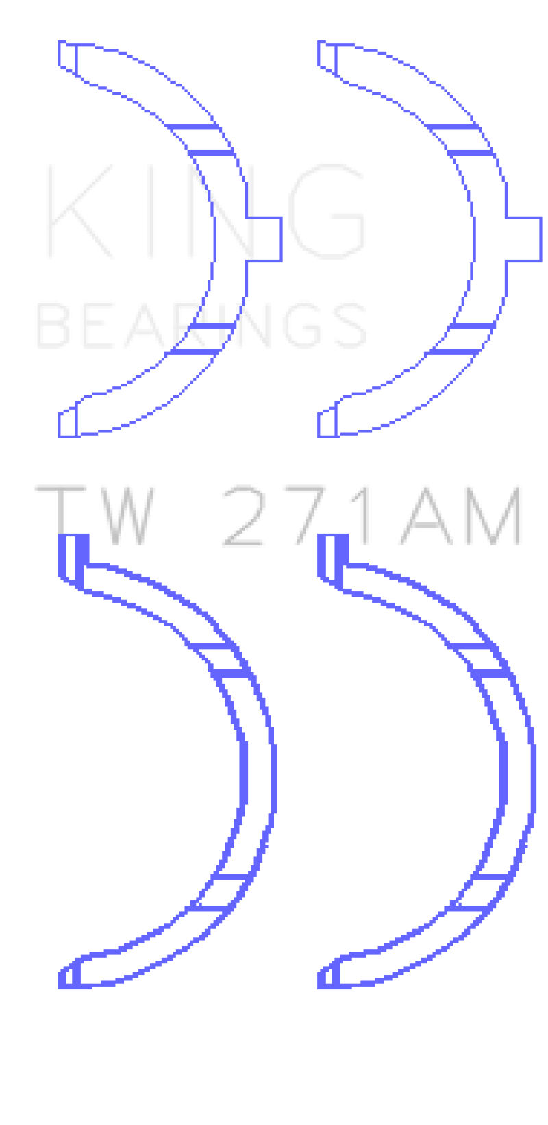 King Nissan Engine Bearings Thrust Washer Bearings TW271AM