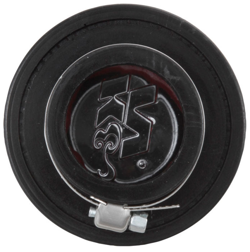 K&N 1.5in Flange ID x 3in OD x 2.5in H Chrome Finish Rubber Base Crankcase Vent Filter - 62-1460