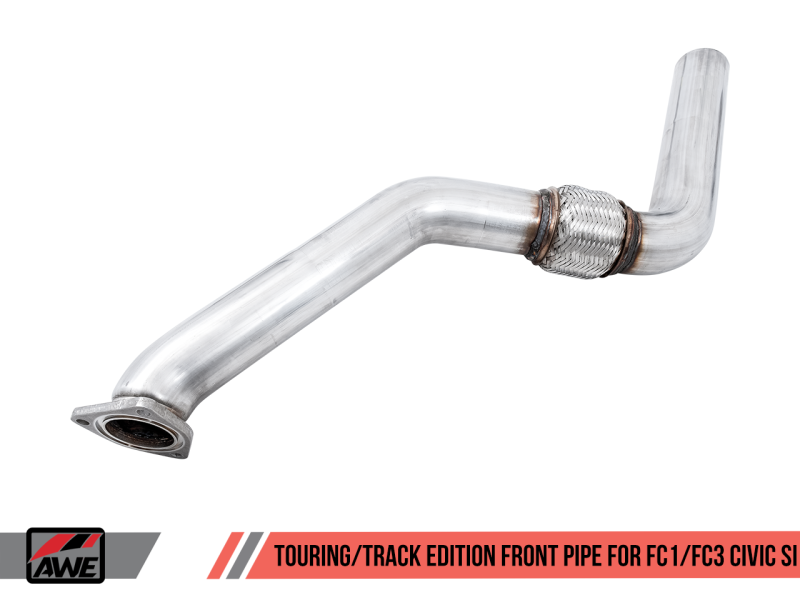 AWE Tuning 2016+ Honda Civic Si Touring Edition Exhaust w/Front Pipe &amp; Triple Chrome Silver Tips - 3015-52012