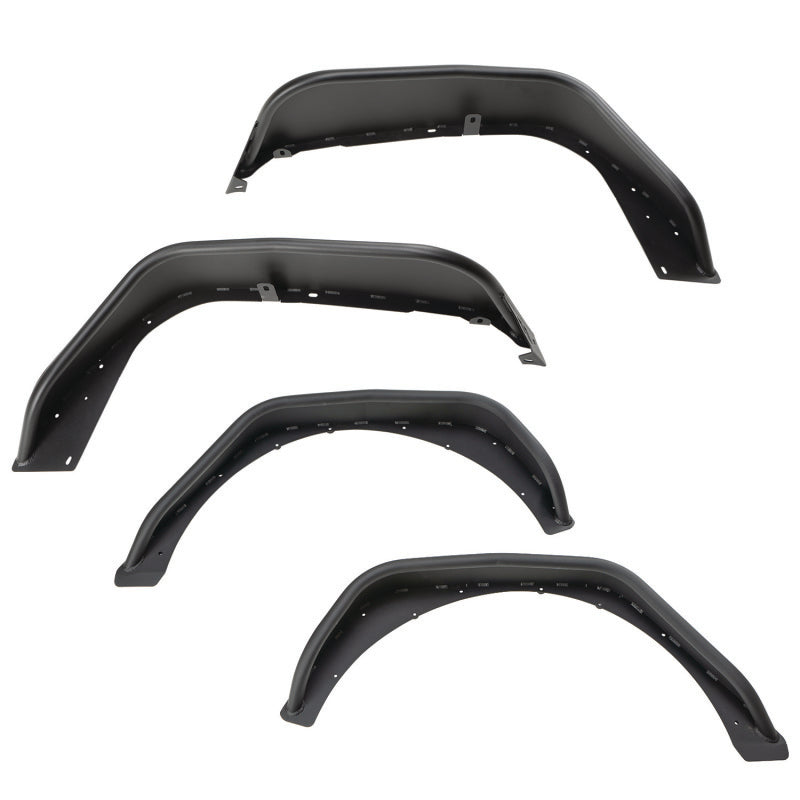 Rugged Ridge HD Steel Tube Fenders Full Set Black 18-19 JL - 11615.73 for 2018-2026 Jeep Wrangler - front view