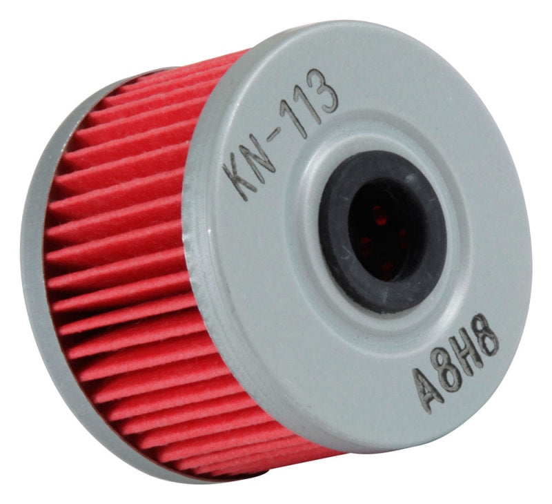 K&N Honda 2.031in OD x 1.469in H Oil Filter - KN-113 for 2014-2023 Honda TRX420FE1 FourTrax Rancher 4x4 ES - front view