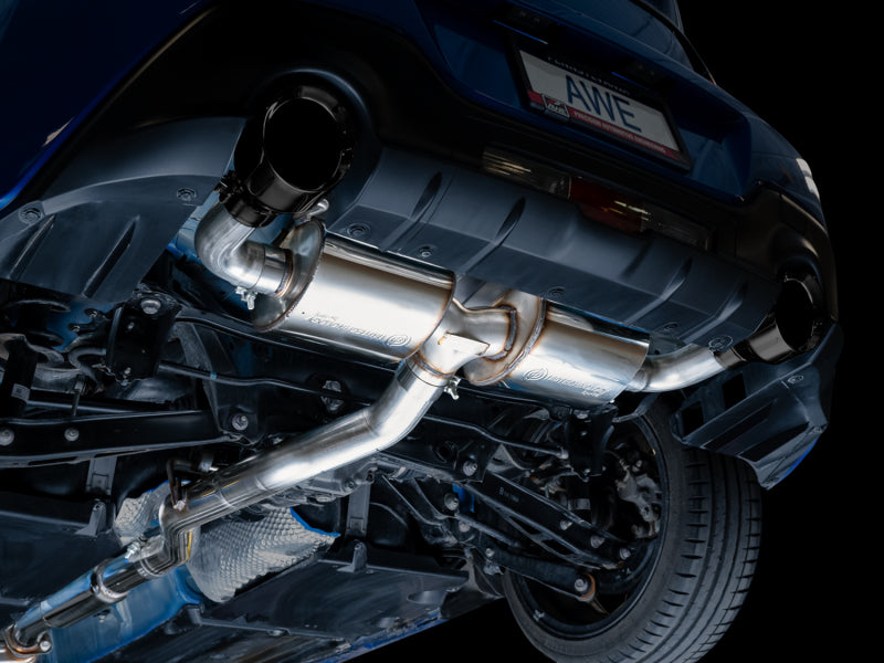 AWE Subaru BRZ/ Toyota GR86/ Toyota 86 Touring Edition Cat-Back Exhaust- Diamond Black Tips - 3015-33486