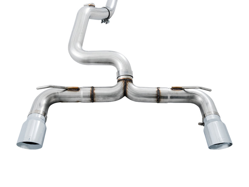 AWE Tuning Ford Focus RS Track Edition Cat-back Exhaust - Chrome Silver Tips - 3020-32030
