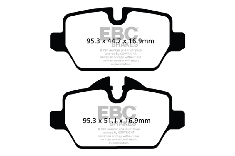 EBC 10+ Mini Countryman 1.6 Cooper Redstuff Rear Brake Pads - DP32102C