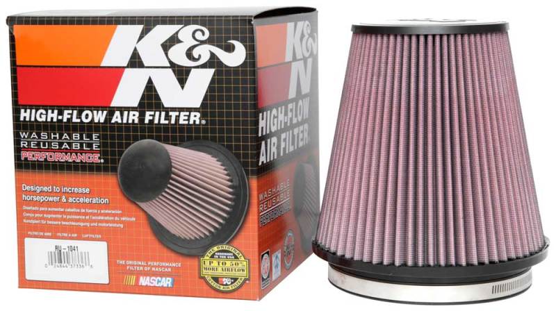 K&amp;N Universal Clamp-On Air Filter 6in FLG / 7-1/2in B / 5in T / 7-1/2in H - RU-1041