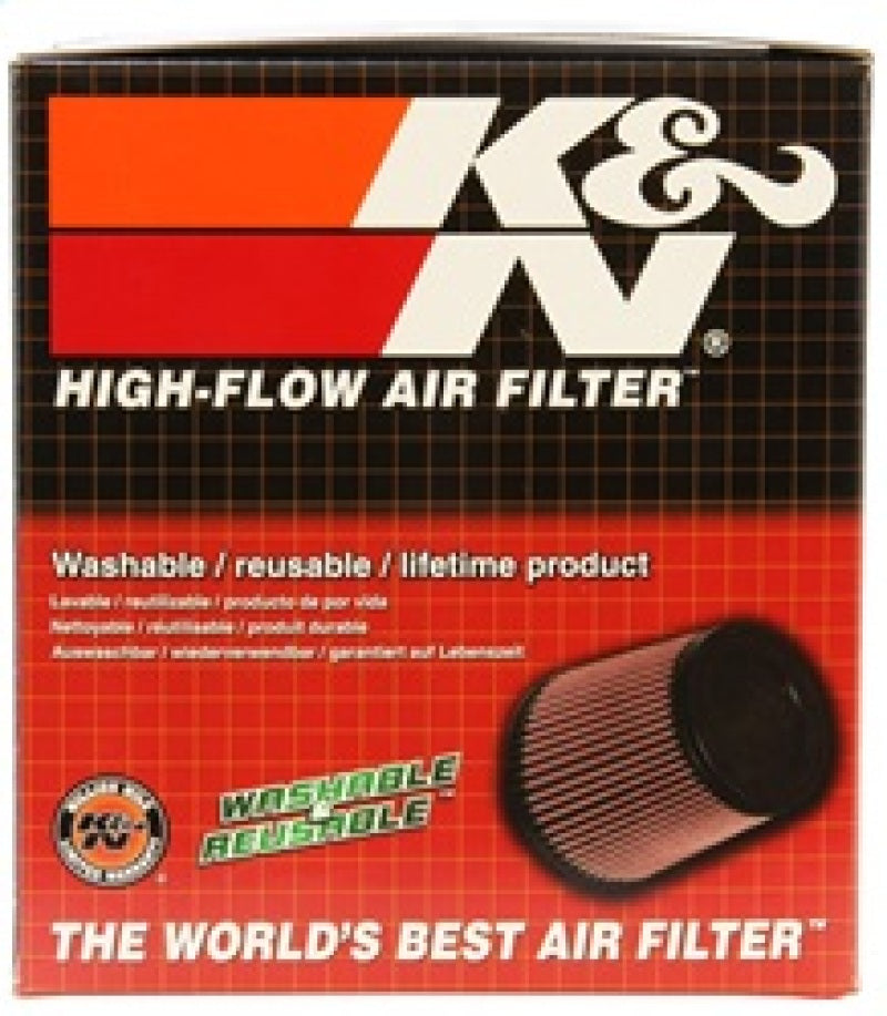 K&N Universal Oval Clamp-On Air Filter 2-3/4in Flange 6-1/4in Length 4in Width 5in Height - RU-1500