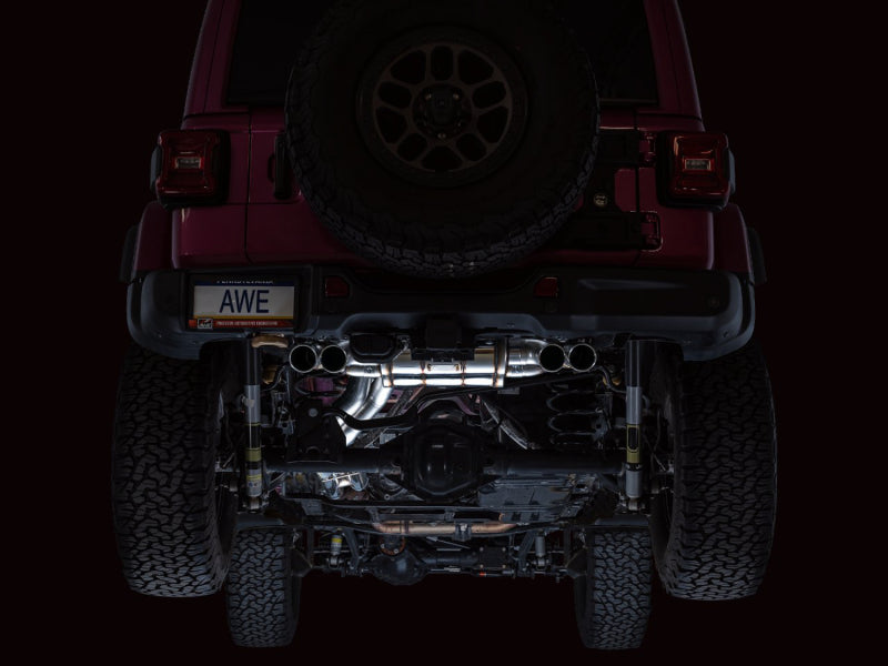 AWE 21+ Wrangler 392 Switchpath Cat-Back Exhaust- Quad BashGuards - 3025-41392