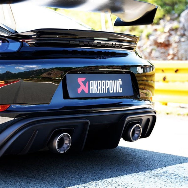 Akrapovic 2020+ Porsche Cayman GT4 (718) Tail Pipe Set (Titanium) - TP-T/S/27 for 2020 Porsche 718 Cayman