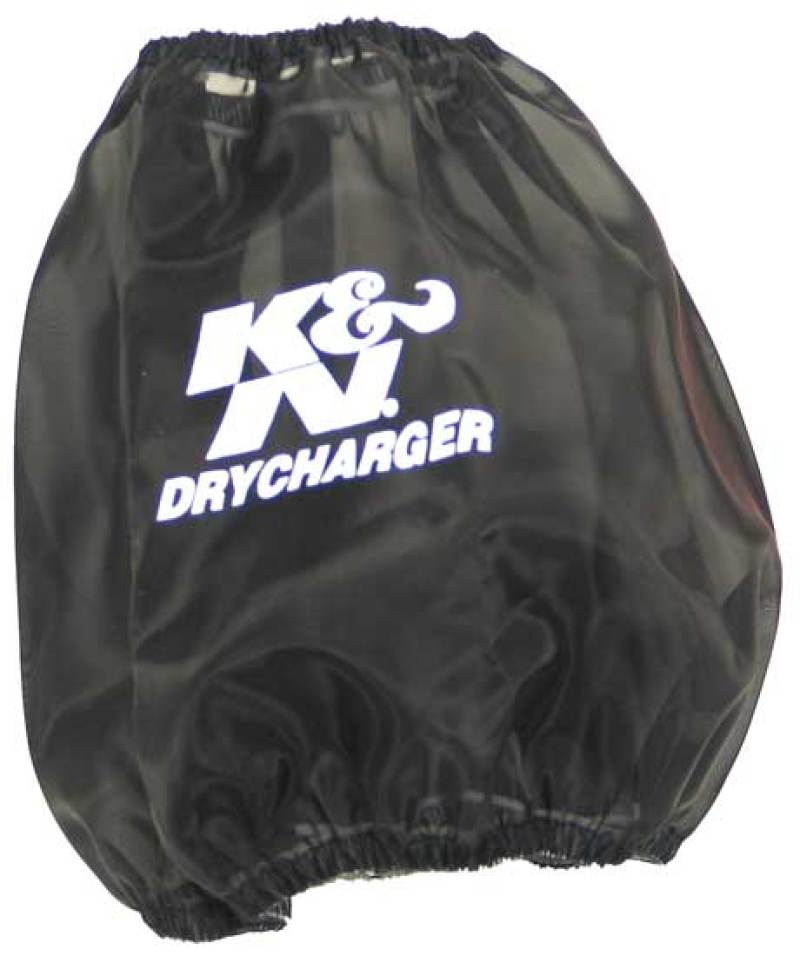 K&N Round Tapered Air Filter Wrap Black 7.5in Base ID / 4.5in Top ID / 6in Height - RF-1048DK by K&N Engineering - front view