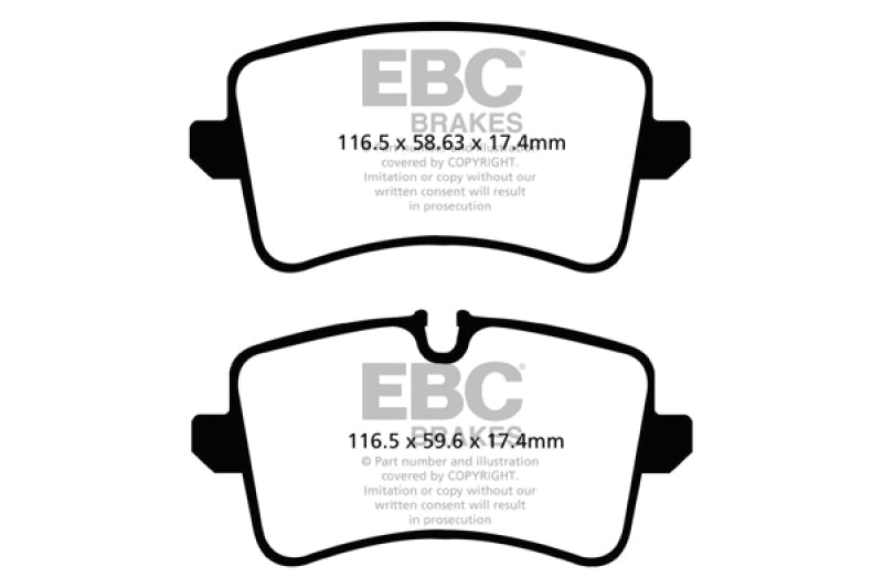 EBC 11 Audi A6 2.0 Turbo Redstuff Rear Brake Pads - DP32082C