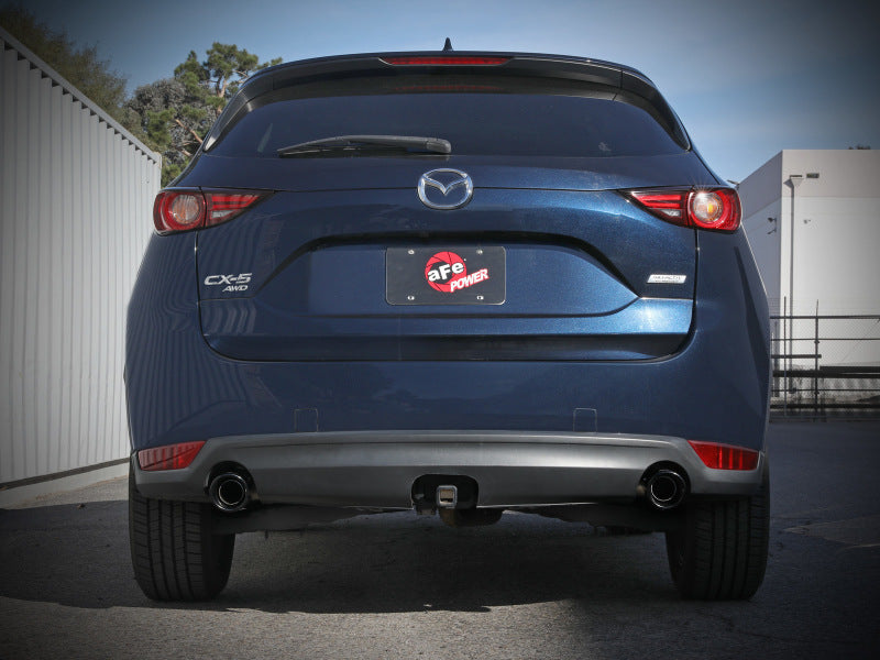 aFe Takeda 17-24 Mazda CX-5 2.5L (t) 2.5in. SS Axle-Back Exhaust System w/Black Tips - 49-37021-B