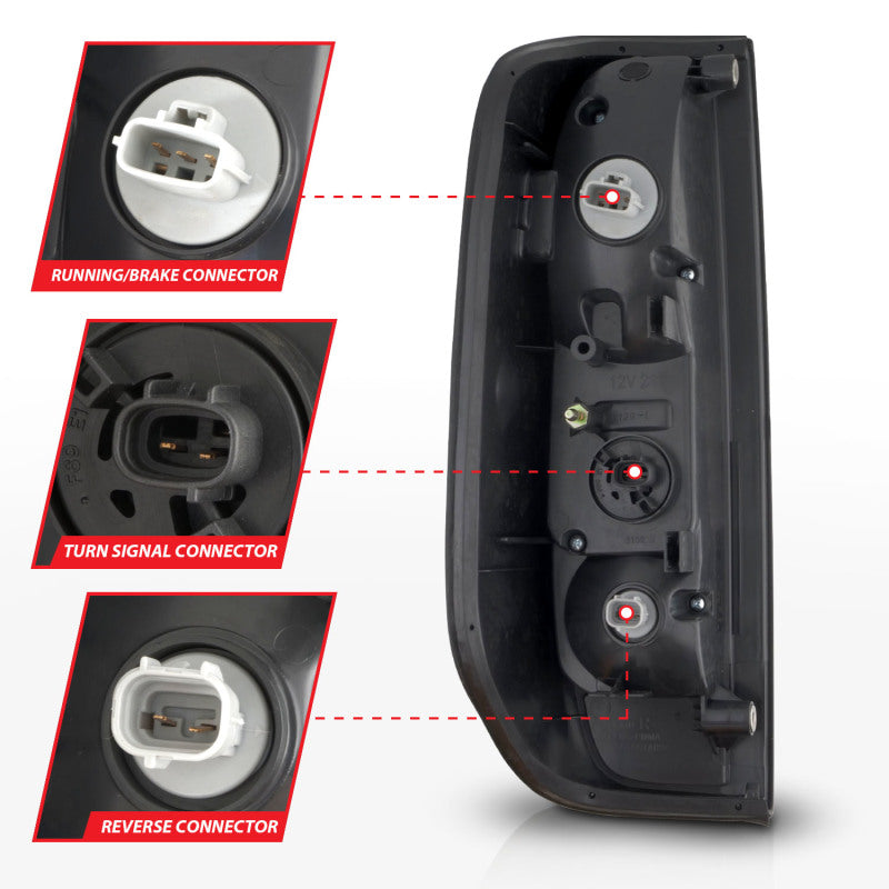 ANZO 2005-2021 Nissan Frontier LED Taillights Black Housing/Smoke Lens - 311444