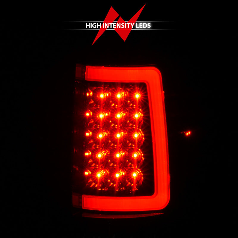 ANZO 2004-2006 Ford F-150 LED Tail Lights w/ Light Bar Black Housing Smoke Lens - 311343