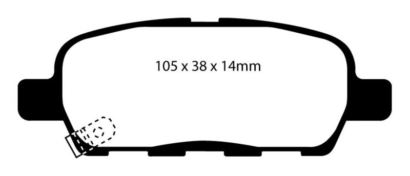 EBC 02 Infiniti G35 3.5 w/o DCS Redstuff Rear Brake Pads - DP31666C
