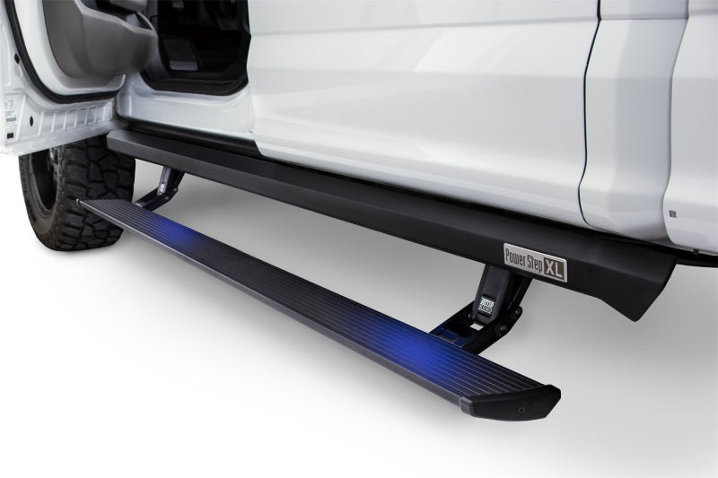 AMP Research 2021 Ford F-150 SuperCrew &amp; 22-23 F-150 Lightning CC PowerStep XL - Black - 77152-01A